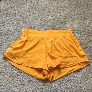 lululemon athletica Orange Hotty Hot Shorts